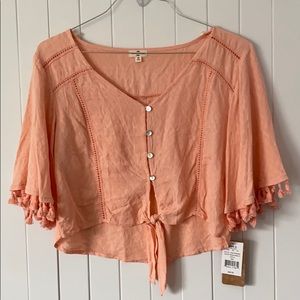 Mason & Belle Crop Top Peach  Size: M